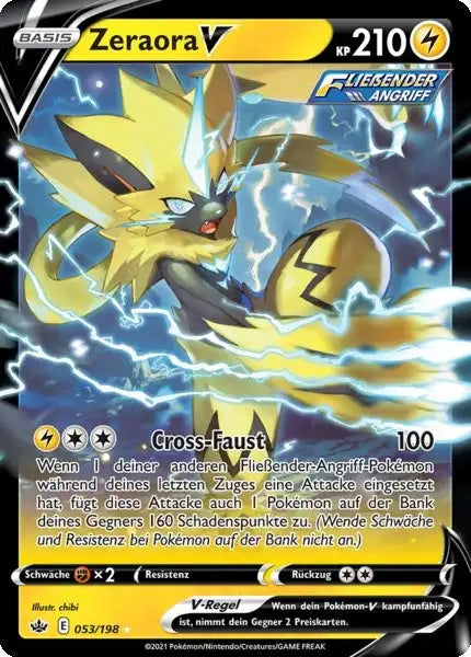 zeraora v 053/198 – Pokémon Schaurige Herrschaft Karte
