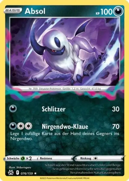 Absol 076/159 – Pokémon Zenit der Könige Karte