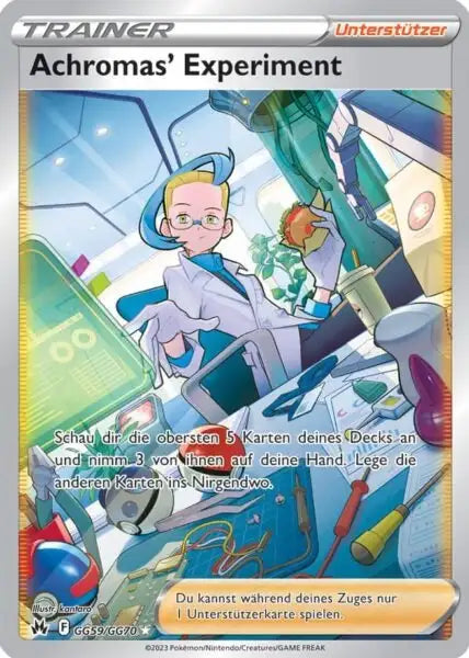 Achromas Experiment GG59/GG70 – Pokémon Zenit der Könige Karte