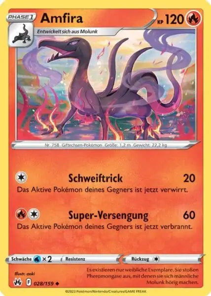 Amfira 028/159 – Pokémon Zenit der Könige Karte
