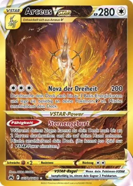 Arceus VSTAR GG70/GG70 – Pokémon Zenit der Könige Karte