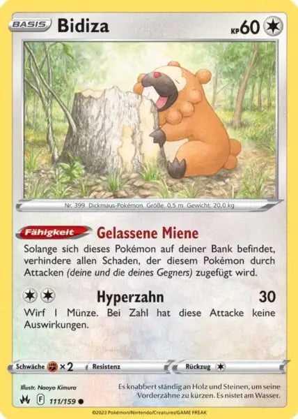 Bidiza 111/159 – Pokémon Zenit der Könige Karte
