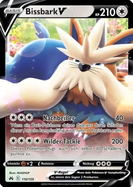 Bissbark V 116/159 – Pokémon Zenit der Könige Karte