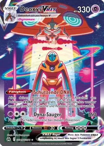 Deoxys VMAX GG45/GG70 – Pokémon Zenit der Könige Karte