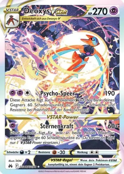 Deoxys VSTAR GG46/GG70 – Pokémon Zenit der Könige Karte