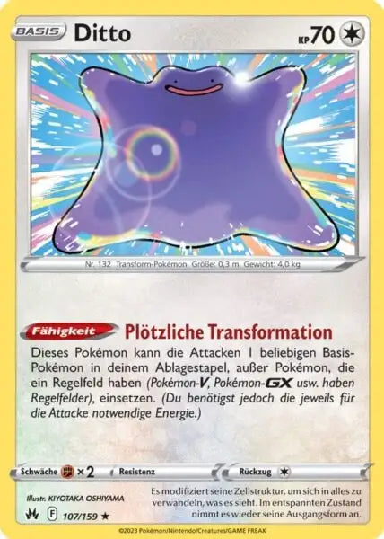 Ditto 107/159 – Pokémon Zenit der Könige Karte