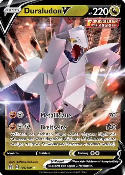 Duraludon V 103/159 – Pokémon Zenit der Könige Karte