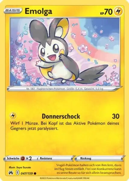 Emolga 047/159 – Pokémon Zenit der Könige Karte