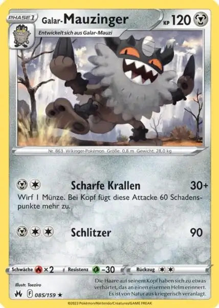 Galar Mauzinger 085/159 – Pokémon Zenit der Könige Karte