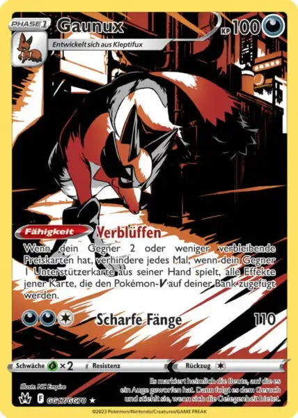 Gaunux GG17/GG70 – Pokémon Zenit der Könige Karte