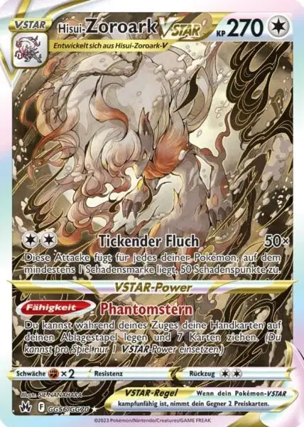 Hisui Zoroark VSTAR GG56/GG70 – Pokémon Zenit der Könige Karte
