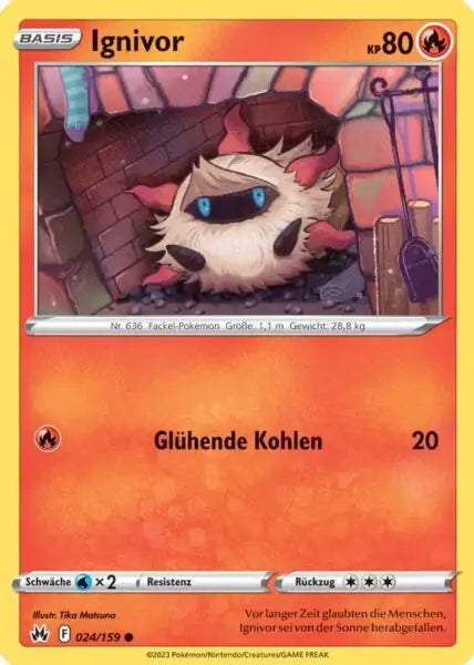 Ignivor 024/159 – Pokémon Zenit der Könige Karte
