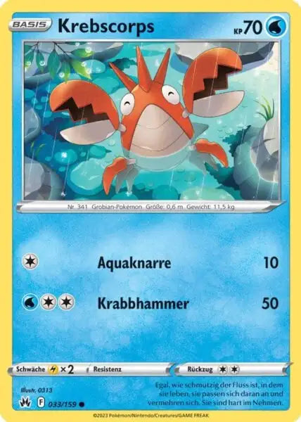 Krebscorps 033/159 – Pokémon Zenit der Könige Karte