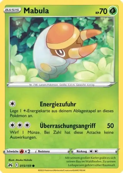 Mabula 015/159 – Pokémon Zenit der Könige Karte