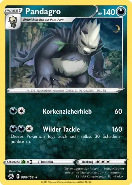 Pandrago 080/159 – Pokémon Zenit der Könige Karte