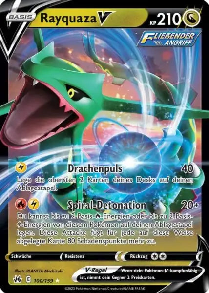 Rayquaza V 100/159 – Pokémon Zenit der Könige Karte