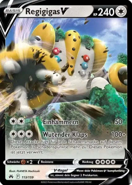 Regigigas V 113/159 – Pokémon Zenit der Könige Karte