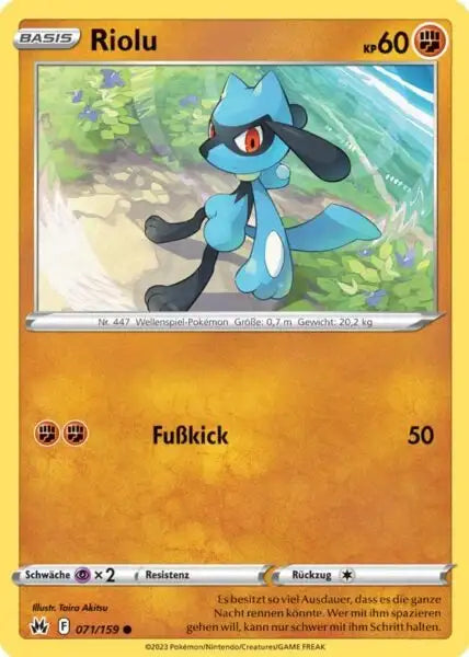 Riolu 071/159 – Pokémon Zenit der Könige Karte