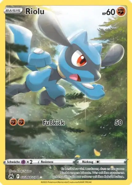 Riolu GG26/GG70 – Pokémon Zenit der Könige Karte
