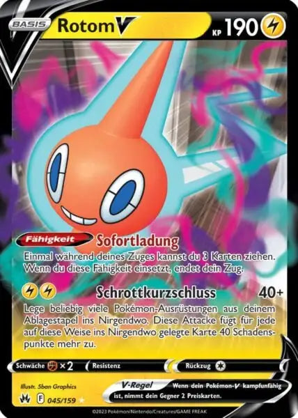 Rotom V 045/159 – Pokémon Zenit der Könige Karte