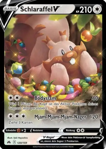 Scharaffel V 120/159 – Pokémon Zenit der Könige Karte