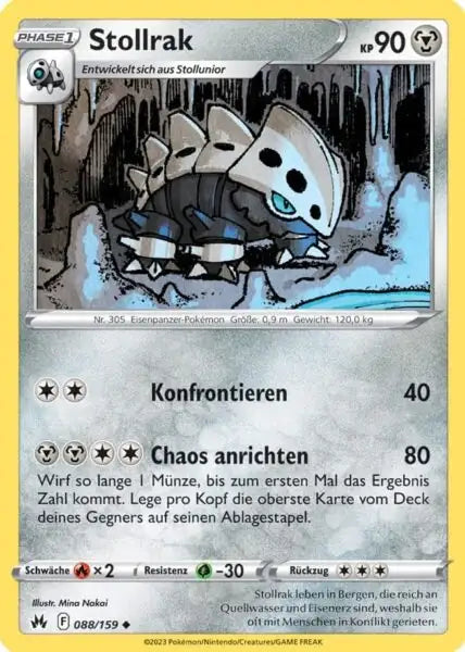 Stollrak 088/159 – Pokémon Zenit der Könige Karte