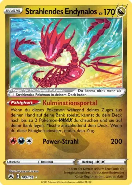 Strahlendes Endynalos 105/159 – Pokémon Zenit der Könige Karte