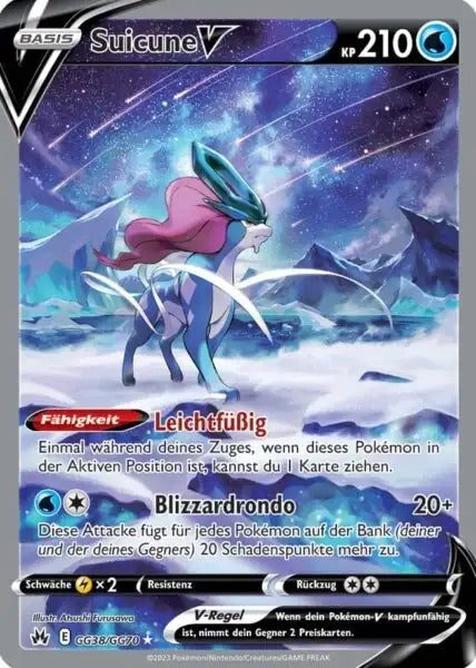 Suicune V GG38/GG70 – Pokémon Zenit der Könige Karte