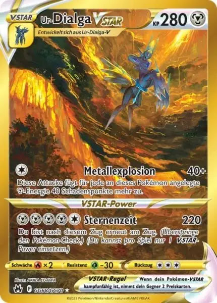 Ur Dialga VSTAR GG68/GG70 – Pokémon Zenit der Könige Karte
