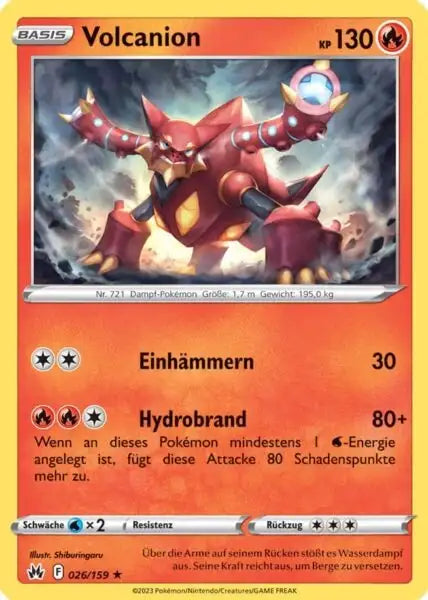 Volcanion 026/159 – Pokémon Zenit der Könige Karte