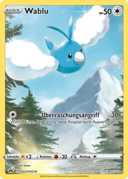 Wablu GG27/GG70 – Pokémon Zenit der Könige Karte