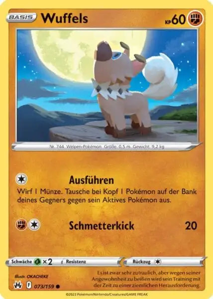 Wuffels 073/159 – Pokémon Zenit der Könige Karte