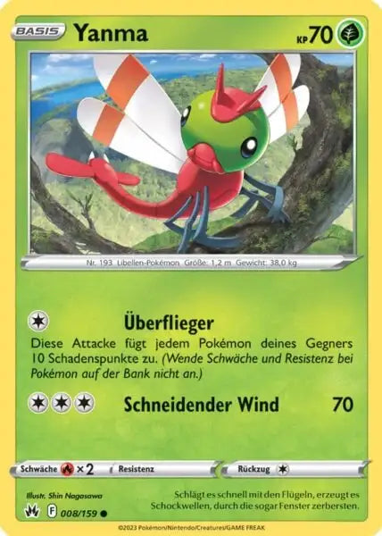 Yanma 008/159 – Pokémon Zenit der Könige Karte