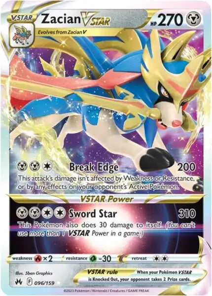 Zacian VSTAR 096/159 – Pokémon Zenit der Könige Karte
