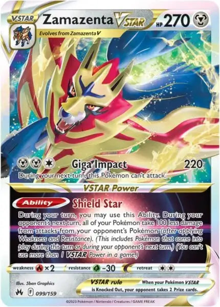 Zamanzenta VSTAR 099/159 – Pokémon Zenit der Könige Karte