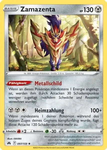 Zamazenta 097/159 – Pokémon Zenit der Könige Karte