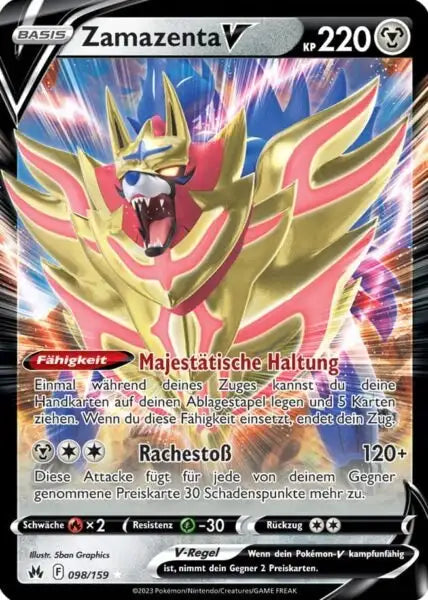 Zamazenta V 098/159 – Pokémon Zenit der Könige Karte