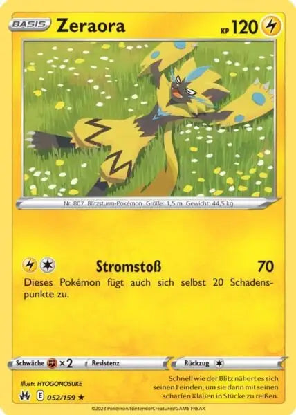Zeraora 052/159 – Pokémon Zenit der Könige Karte