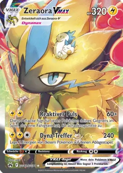 Zeraora VMAX GG42/GG70 – Pokémon Zenit der Könige Karte