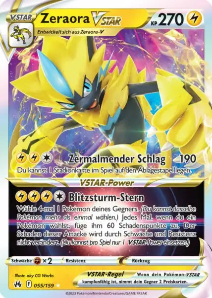 Zeraora VSTAR 055/159 – Pokémon Zenit der Könige Karte