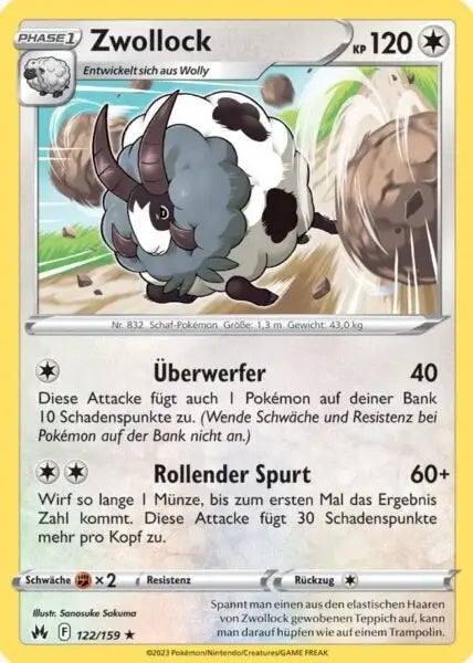 Zwollock 122/159 – Pokémon Zenit der Könige Karte