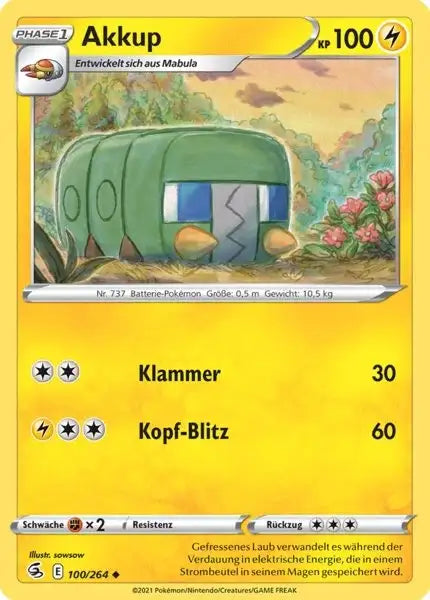 akkup 100/264 – Pokémon Fusionsangriff Karte