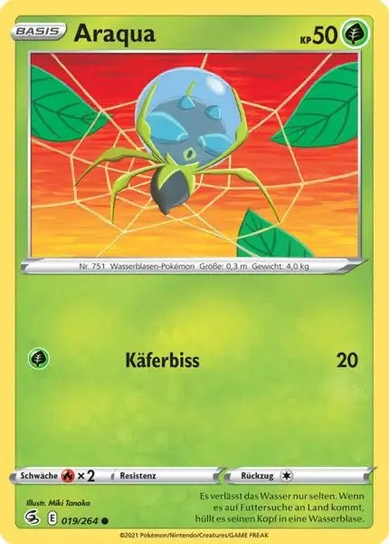 araqua 019/264 – Pokémon Fusionsangriff Karte