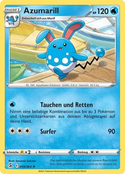 azumarill 059/264 – Pokémon Fusionsangriff Karte
