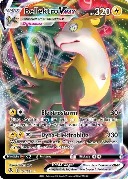 bellektro vmax 104/264 – Pokémon Fusionsangriff Karte