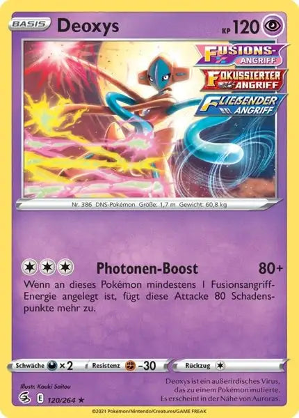 deoxys 120/264 – Pokémon Fusionsangriff Karte