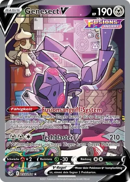 genesect v 255/264 – Pokémon Fusionsangriff Karte