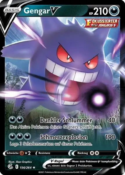 gengar v 156/264 – Pokémon Fusionsangriff Karte