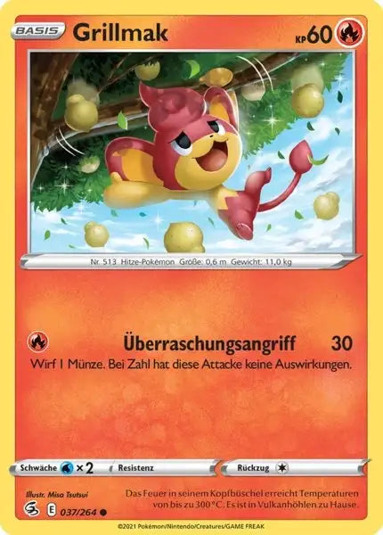 grillmak 037/264 – Pokémon Fusionsangriff Karte