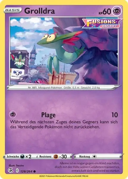 grolldra 128/264 – Pokémon Fusionsangriff Karte